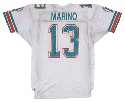 1990s Dan Marino Game Used & Signed Miami Dolphins White Jersey (Sports Investors & PSA/DNA)